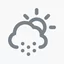 Иконка «Погода, Переменная облачность, град»