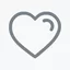 Иконка «Контурное сердечко»