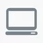 Иконка «Ноутбук с пустым экраном»
